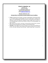 Terms of Procurement